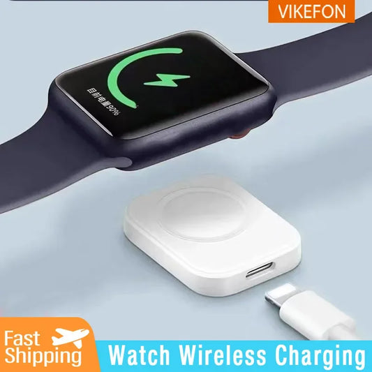 Magnetic Wireless Fast Charger for Apple Watch Series 5, 6, 7, 8 & iPhone - 15W Charging Pad